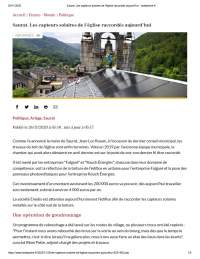 La Dépêche Saurat Les capteurs solaires de l'église raccordés aujourd'hui 26/11/2020