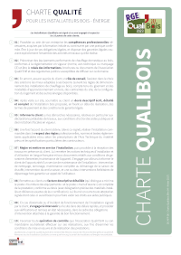 La charte qualité Qualibois 2024 pour les installateurs bois-énergie