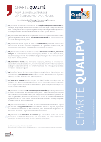La charte qualité QualiPV 2024 pour les installateurs de générateurs photovoltaïques