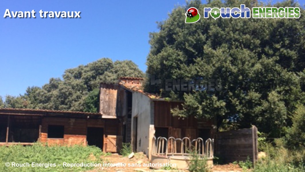 Avant et après les travaux d'installation de la centrale photovoltaïque