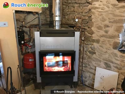 Insert bouilleur installé près de Lavelanet en Ariège