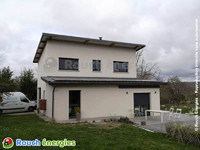 Photovoltaïque sur bac acier d'une maison contemporaine, Ariège