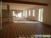 Plancher chauffant basse température réalisé près de Mazères (Ariège)