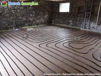 Plancher chauffant et pompe à chaleur près de Niaux (Ariège)